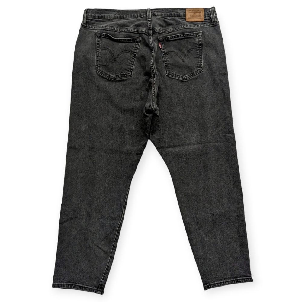Levi’s Premium Gray High Waisted Jeans Wedgie Skinny Cropped 20W Black - Picture 2 of 10